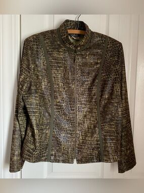 Click Vintage Animal Print Lightweight Jacket 14 Large Fall Indie Whimsigoth